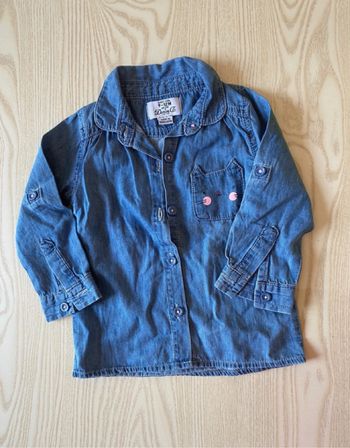 Chemise manches longues fille 9/12 mois