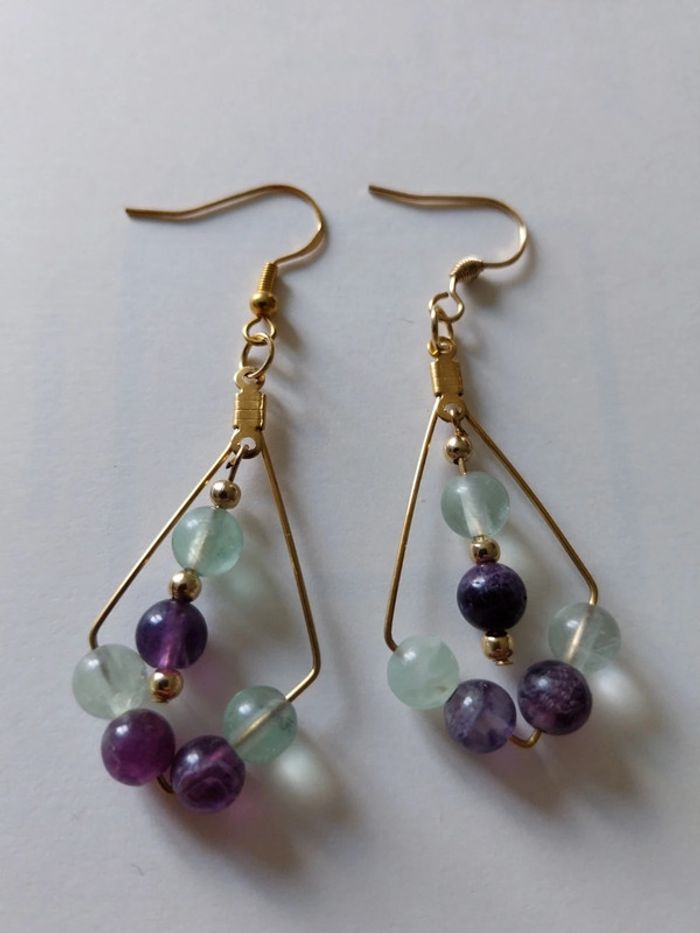 Boucle d'oreille losange