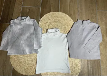 Lot de 3 sous-pulls col roulé / col montant – Taille 3 ans