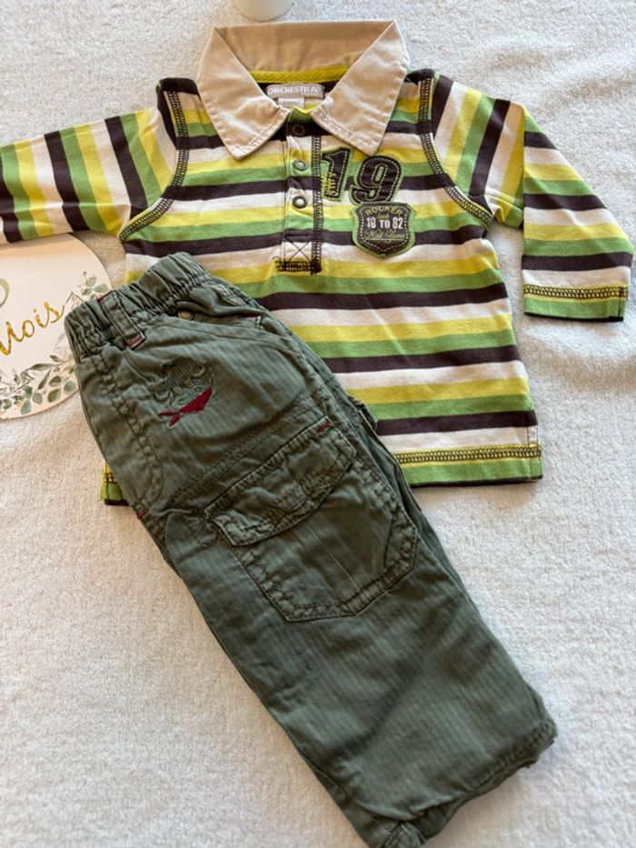 Ensemble polo vert rayé - photo numéro 4