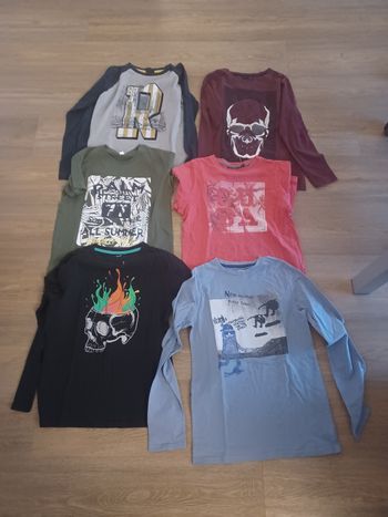 Lot tee shirt manches longues 12 ans