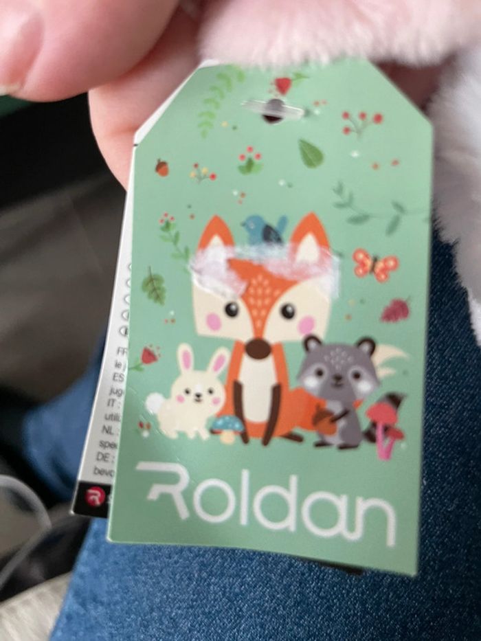 Lot de 2 Peluches Roldan adorables et douces - 1 éléphant et 1 vache – Neuves - photo numéro 3