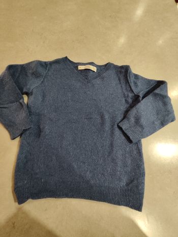 Pull garçon – 5 ans – CFK – 100 % cachemire – bleu foncé