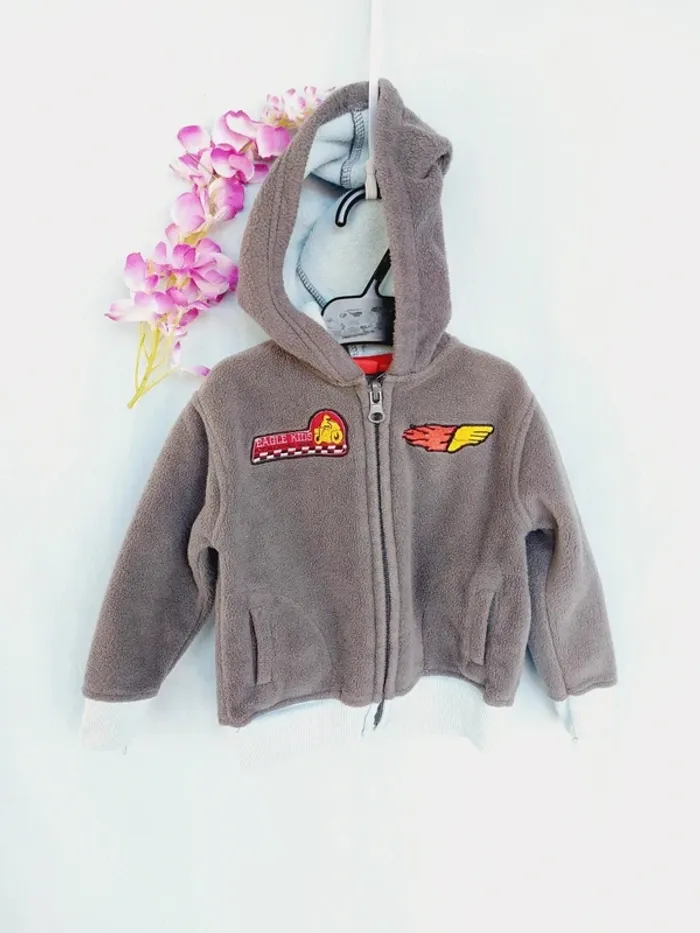 Gilet polaire à capuche zippé 9 mois - photo numéro 1