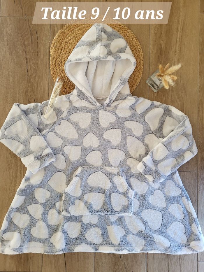 🌷Poncho pyjama tout doux coeur taille 9 / 10 ans