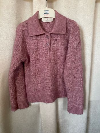 Très joli pull laine lilas 5-6 ans H&M