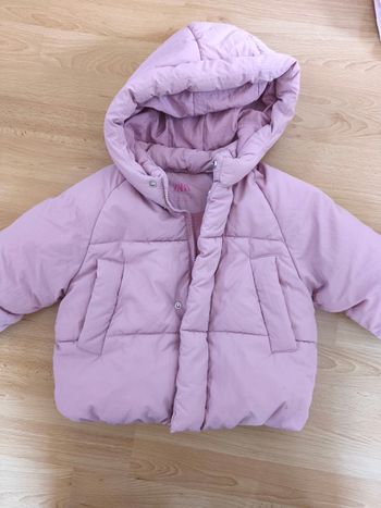 Doudoune fille rose zara