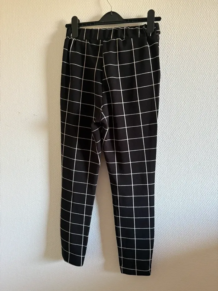 Pantalon slim noir à carreaux - photo numéro 6