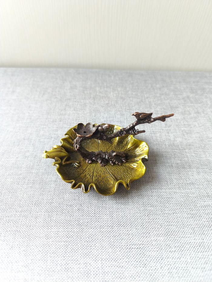 Porte Encens Nenuphar Oiseaux - photo numéro 2