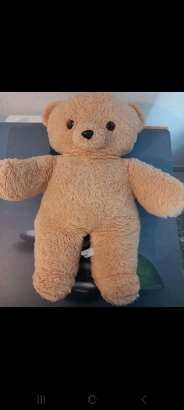 Peluche nounours ours vintage Ajena 48cm - photo numéro 3