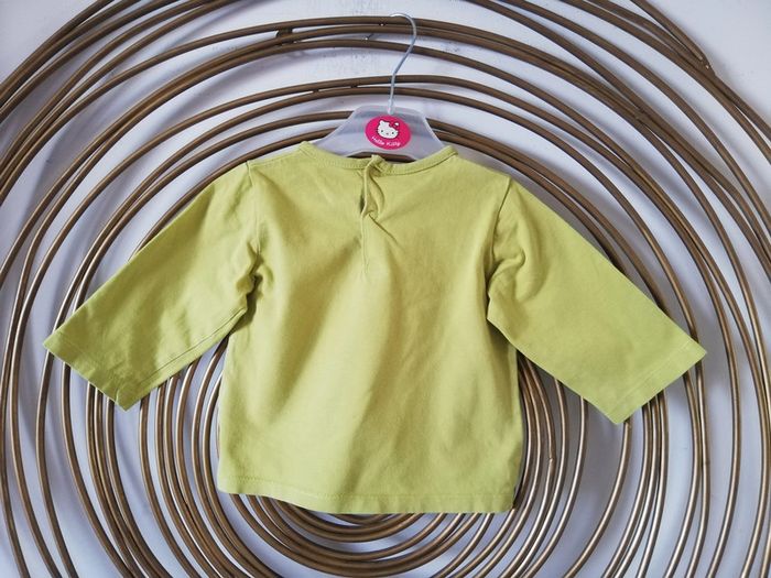 Tshirt manches longues vert anis garçon Taille 12mois - photo numéro 2