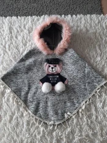Poncho doublé polaire