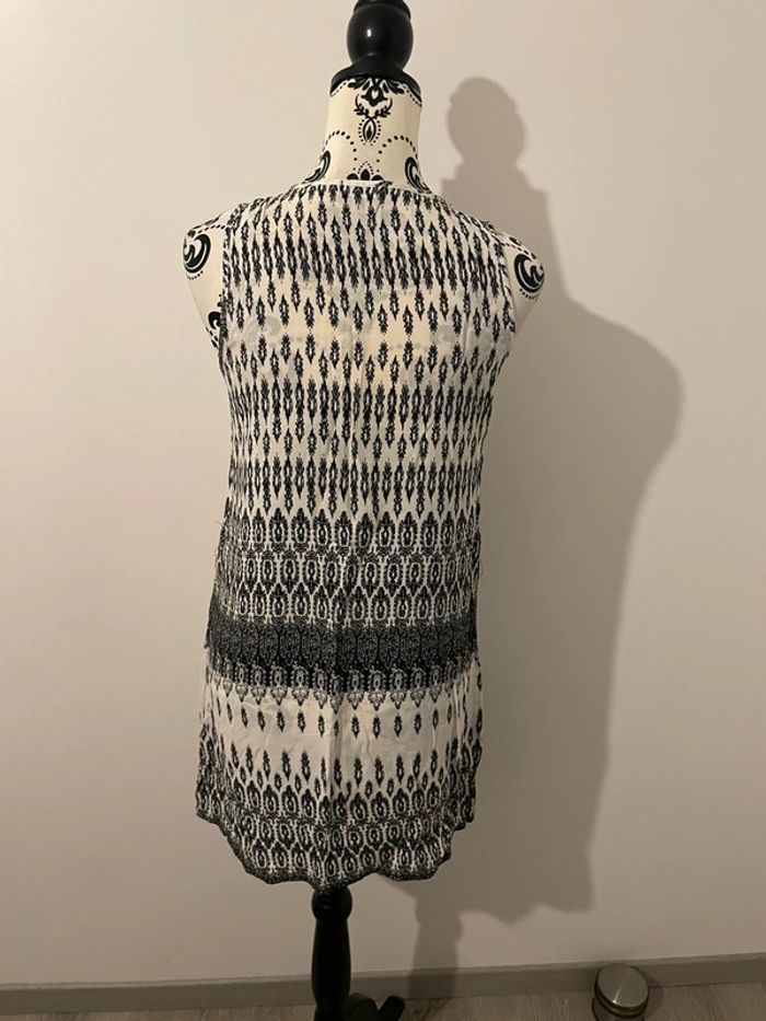 Robe Kaylla motif ethnique noir et blanc, fermeture éclair, taille 36 - photo numéro 6