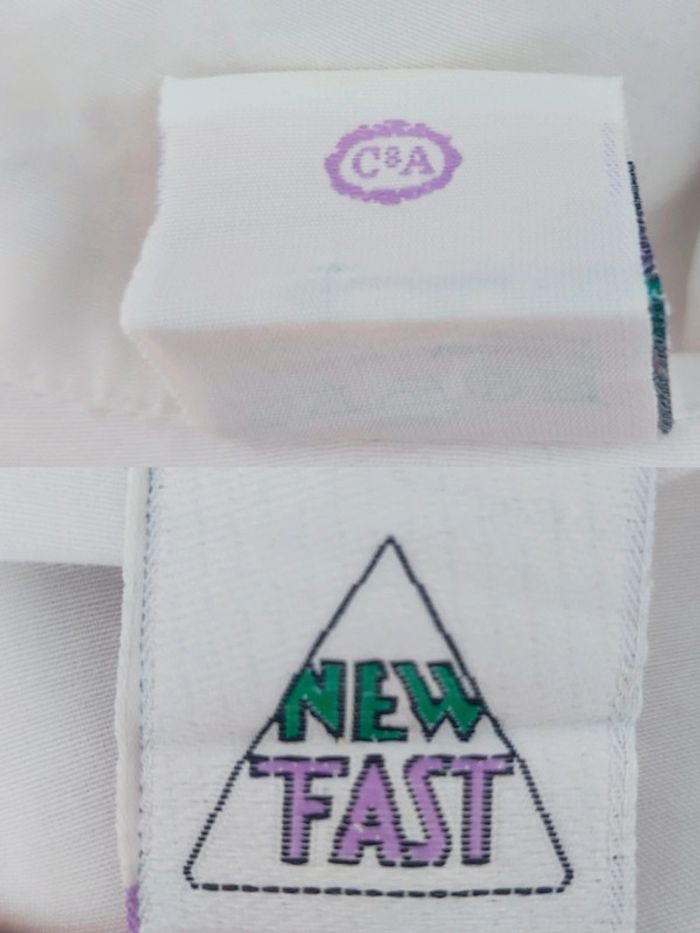 Chemise blanc veston gris orange fleur Paisley 2 en 1 Vintage / C&A New Fast - 38/M à 40L - photo numéro 12