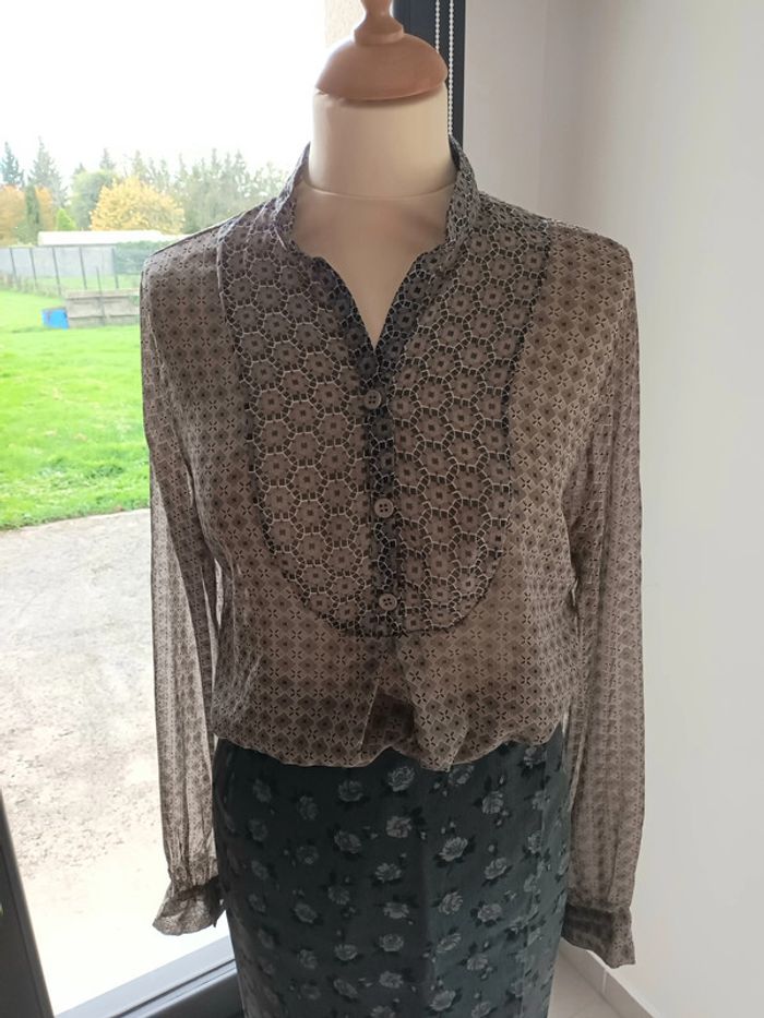 Chemise transparente petits motifs géométriques - photo numéro 2