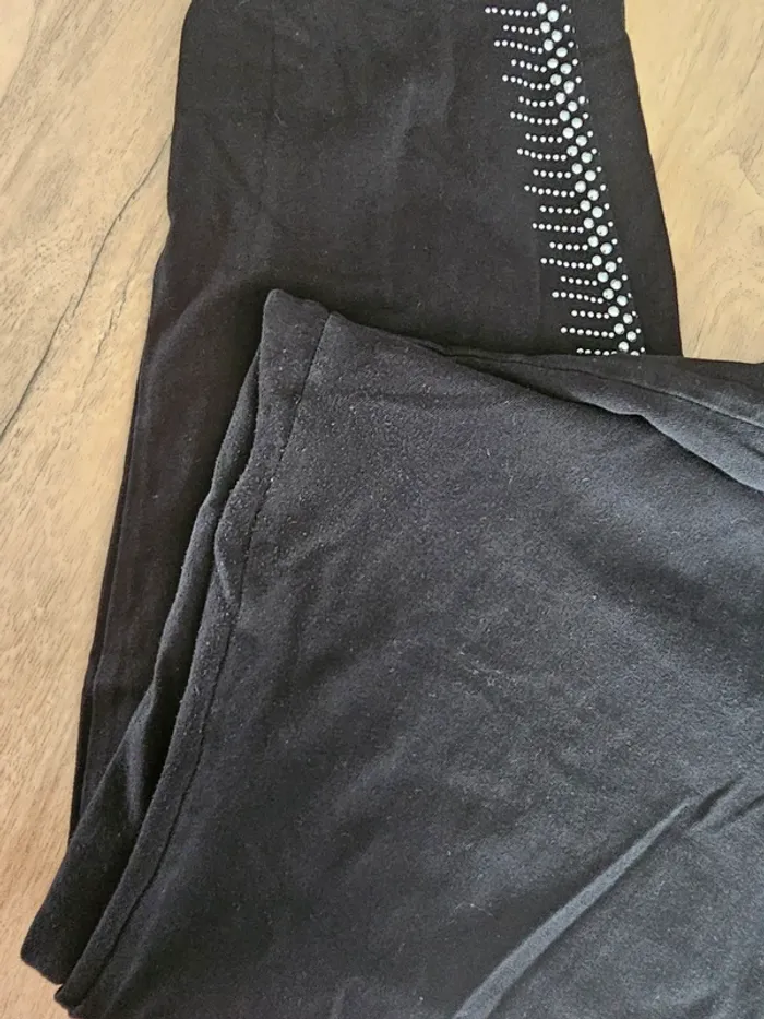 Pantacourt legging noir strass 52/54 - photo numéro 8