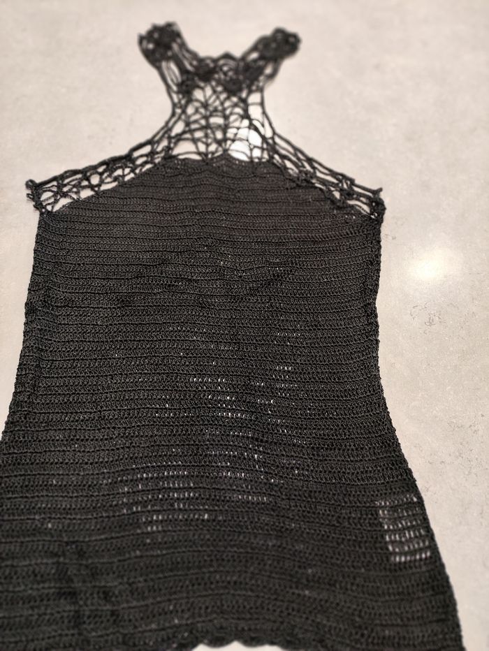 Haut noir débardeur crocheté 3 Suisses – Taille 36 - photo numéro 2