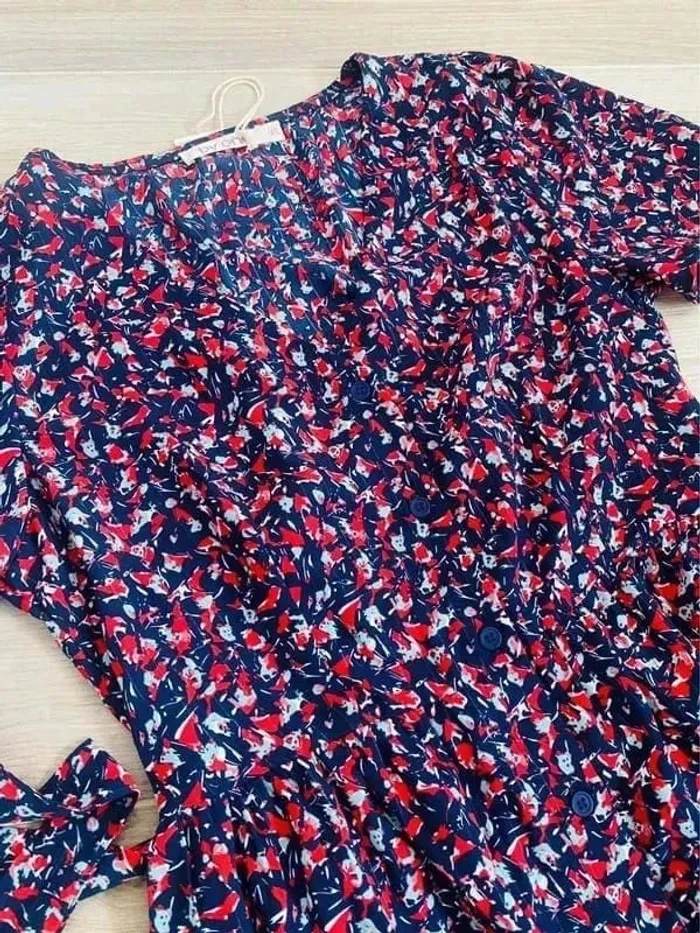 Robe longue femme base marine à boutons t38/40 - photo numéro 2