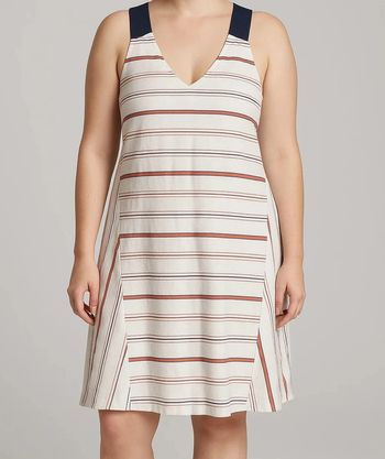 Robe Cop Copine 40 rayée blanc, rose, marine