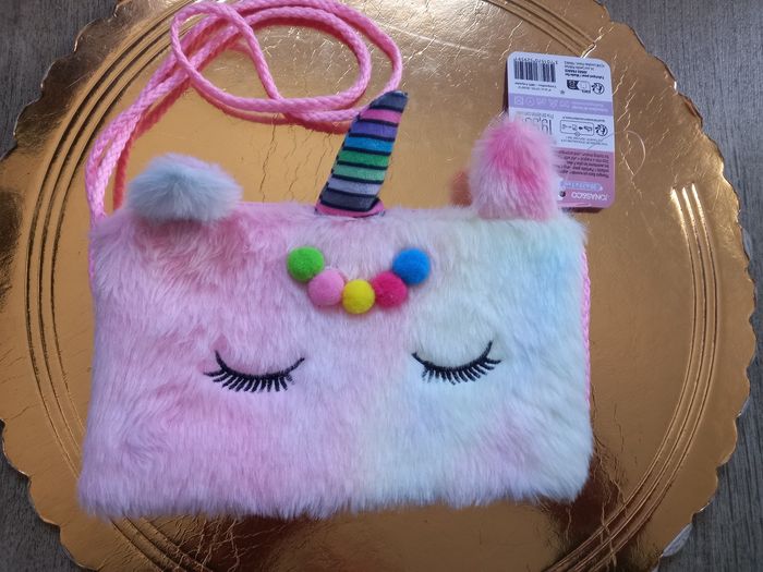 Joli sac licorne en peluche petite fille sac file neuf cadeau Noël neuf