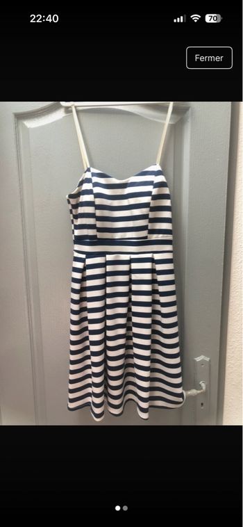 Robe rayée bleue