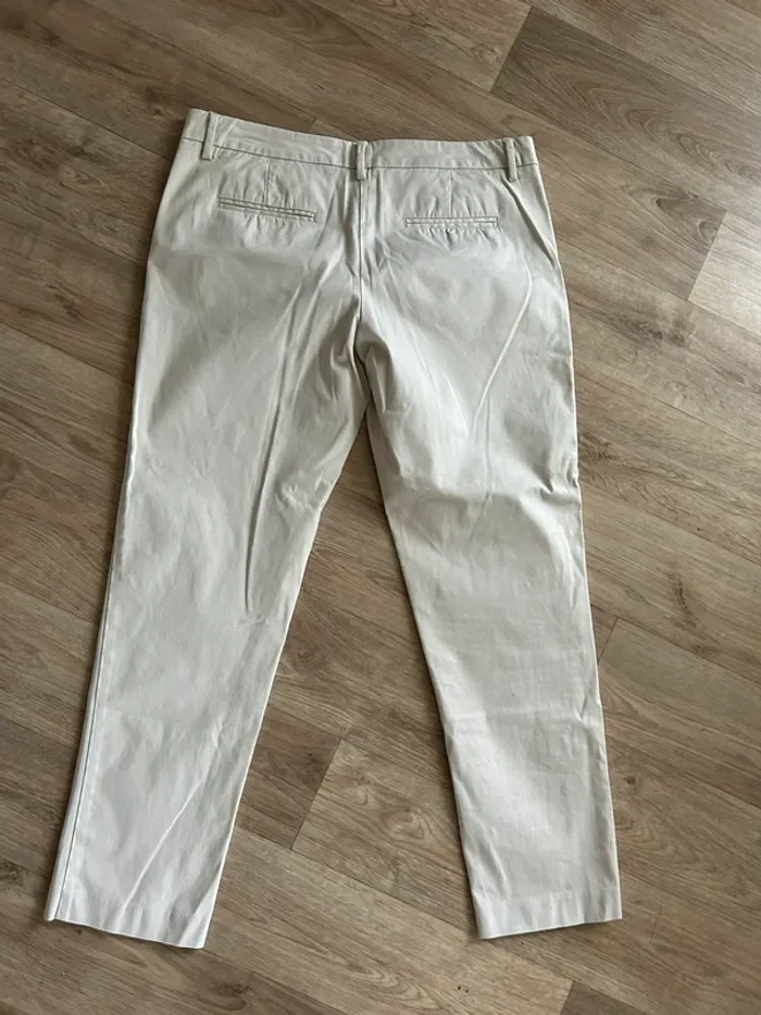 Benetton, pantalon beige, Chino, femme, taille 42 - photo numéro 4