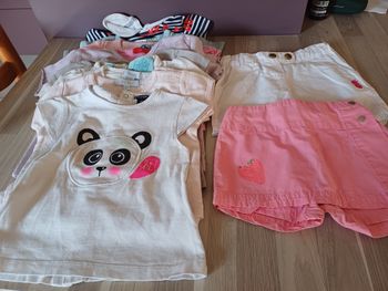 10 tee shirts et 2 shorts