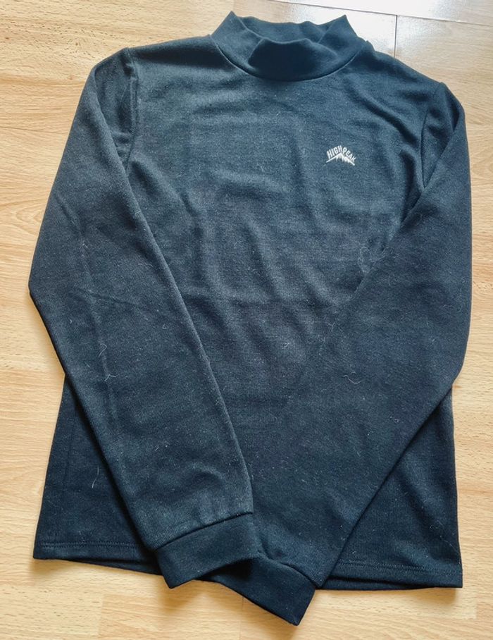Pull fin col montant noir