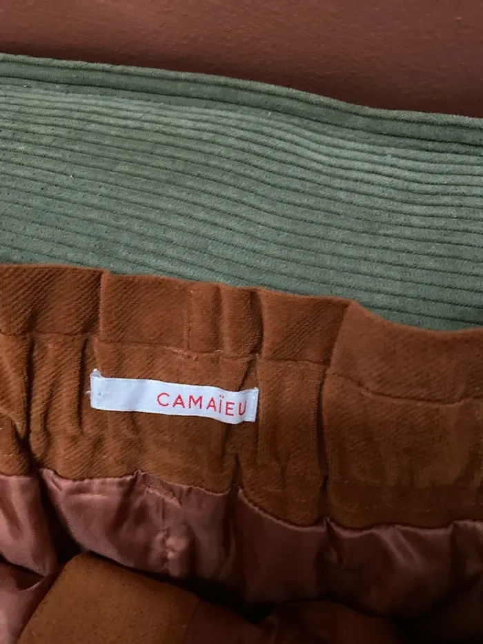 Jupe marron velours camaieu - photo numéro 2