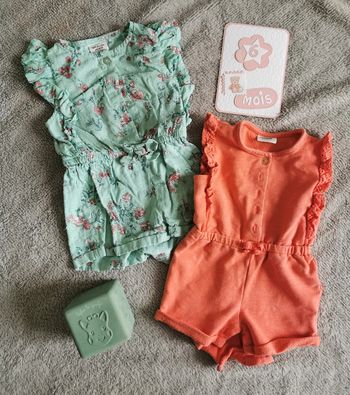 Lot de 2 combi short Tape à l'œil 3 mois