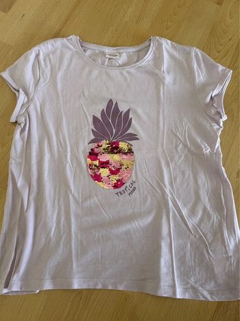 Tee-shirt parme motif sequins 12 ans Tape à l’œil