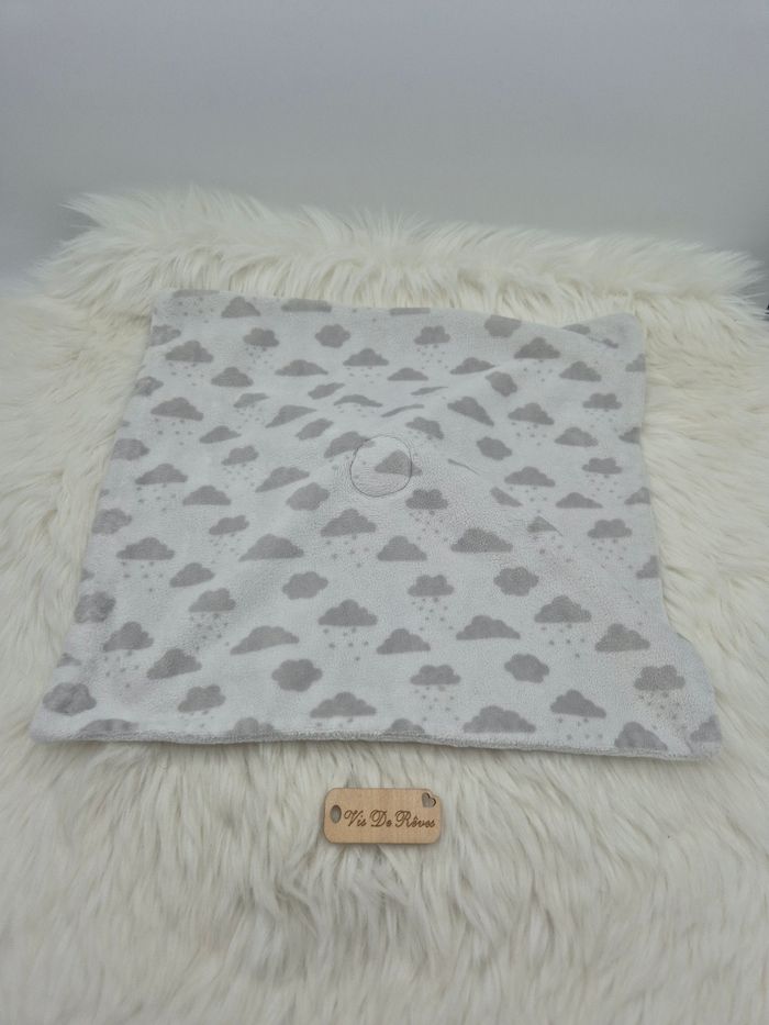 Doudou plat blanc étoile grise nuages Primark - photo numéro 3