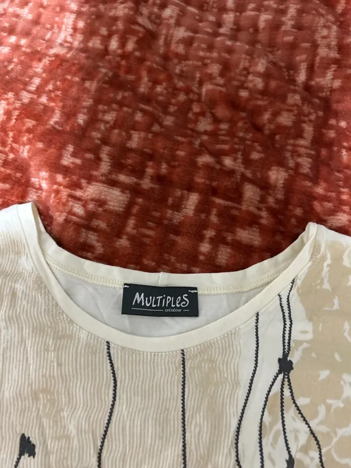 T-shirt beige - photo numéro 2