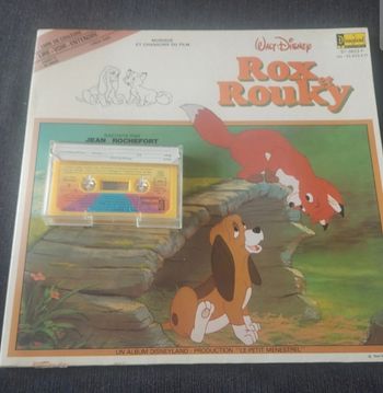 Grand livre et K7 Rox et Roucky Walt disney vintage