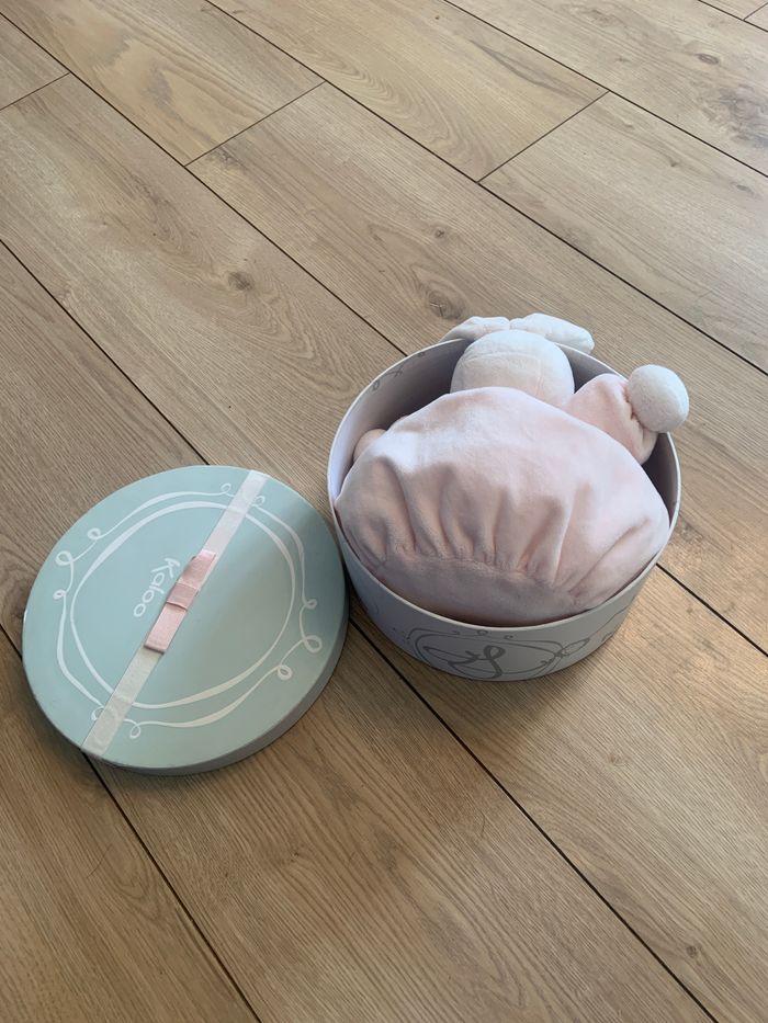 Peluche lapin dans boîte - photo numéro 2