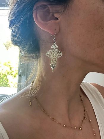 Boucles d’oreilles argent fleur