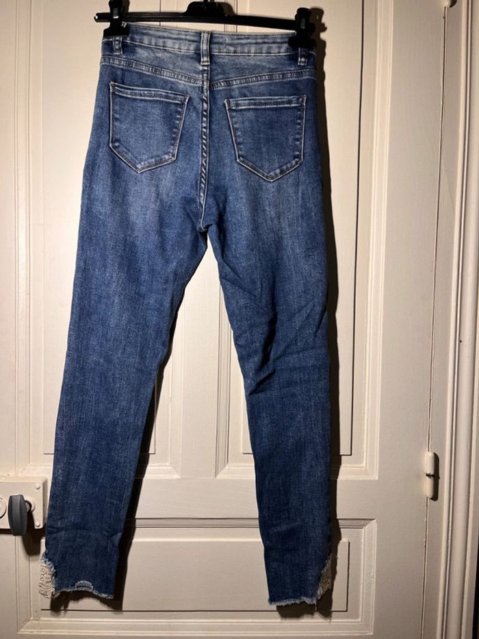 Jeans taille haute laulia 36 dentelle - photo numéro 7