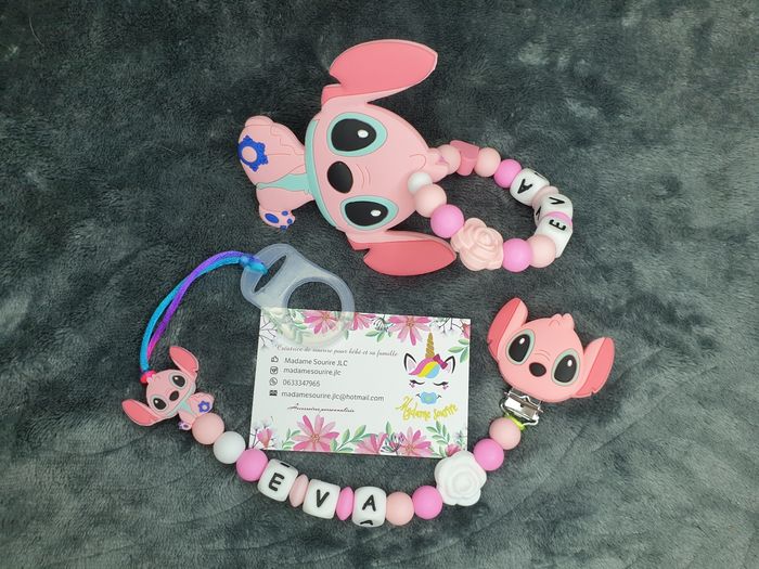 Attache tétine + Hochet Angel