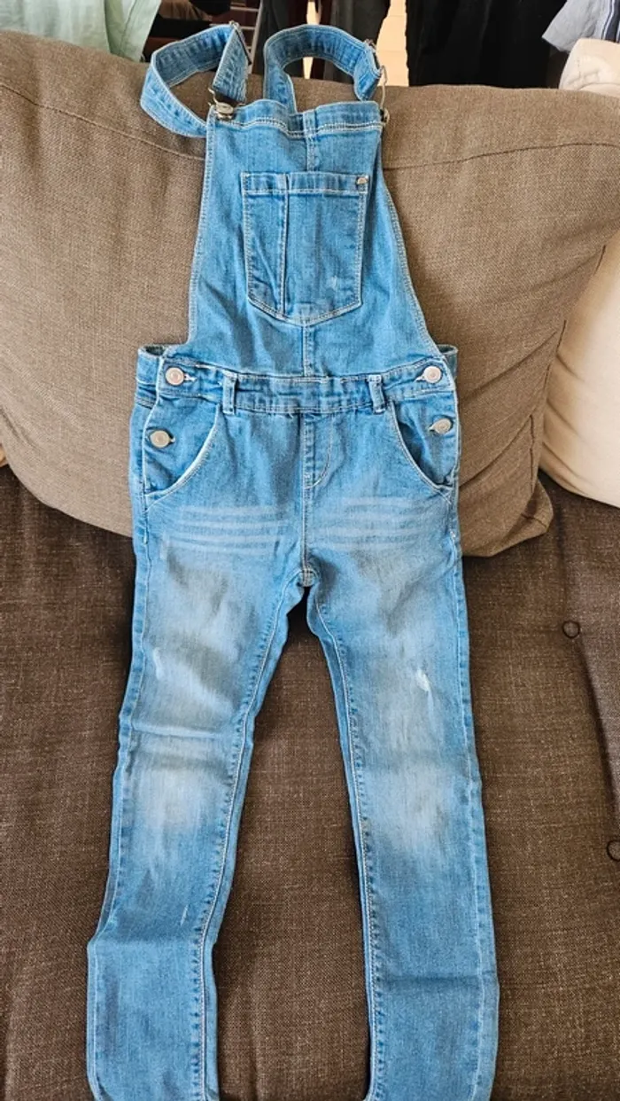 Salopette jean fille 10 ans