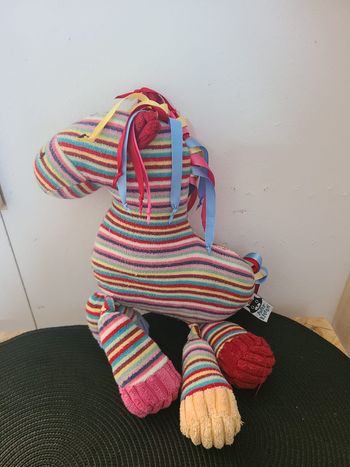 Doudou cheval rayé multicolore JELLY KITTEN JELLYCAT 35 cm env.