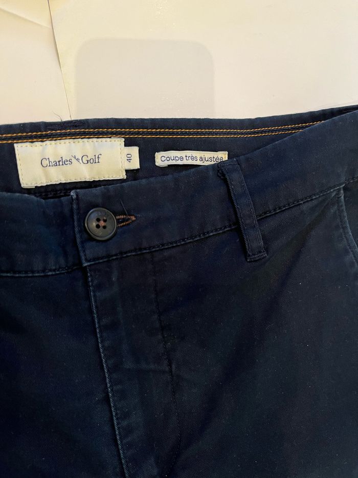 Pantalon chino bleu marine charles le golf taille 40 - photo numéro 2
