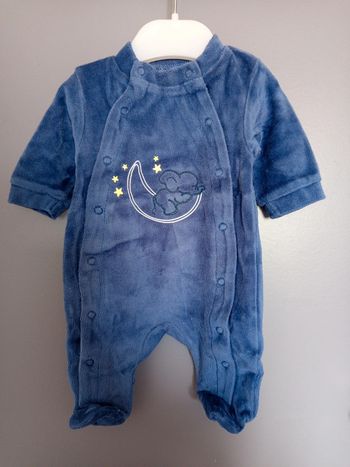 Pyjama velours naissance