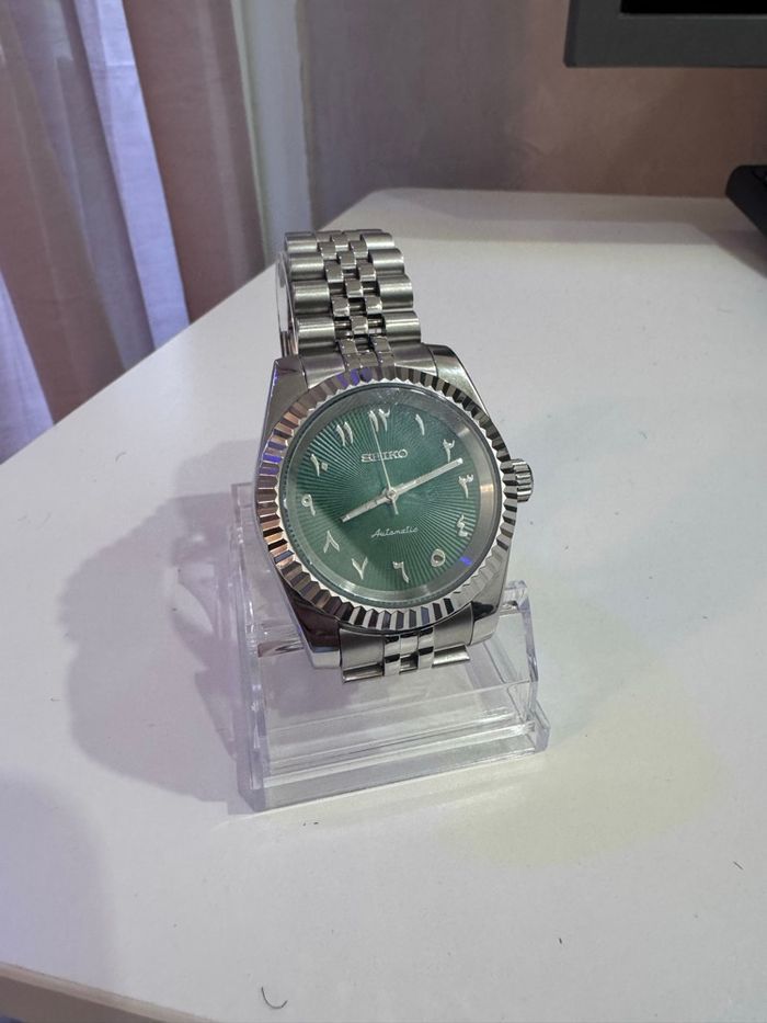 Montre seiko mod Green arabic dial cadran vert - photo numéro 6