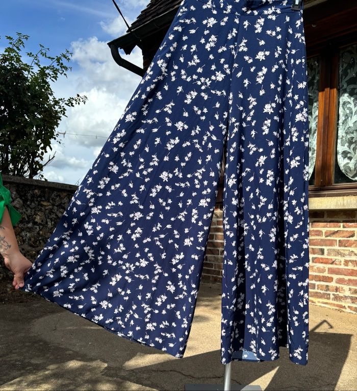 👖Pantalon à jambes larges imprimé floral – Taille 38 • SHEIN - photo numéro 2