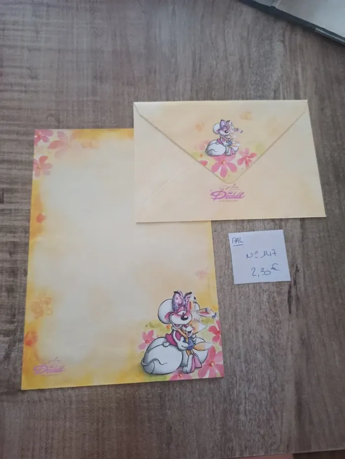 Papier à lettre Diddl 147 2,30€