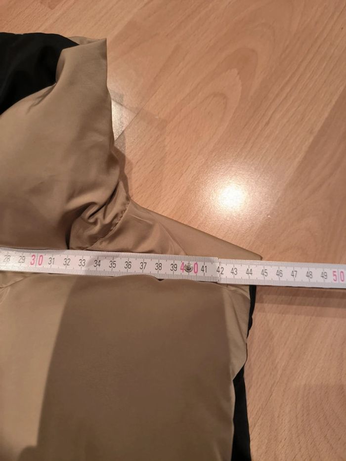 Veste sans manches réversible noir et beige Bershka taille L - photo numéro 4