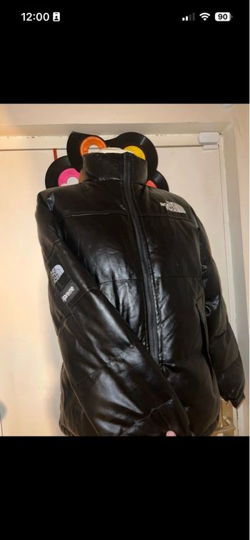 Blouson North Face&supreme officiel cuir souple édition limitée très  rare