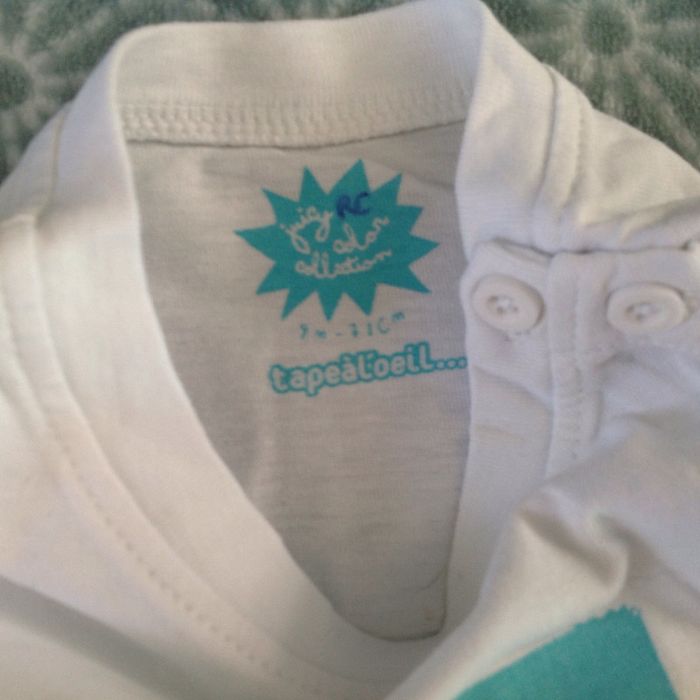 Tee-shirt blanc Tape à l'œil - 9 mois - photo numéro 3