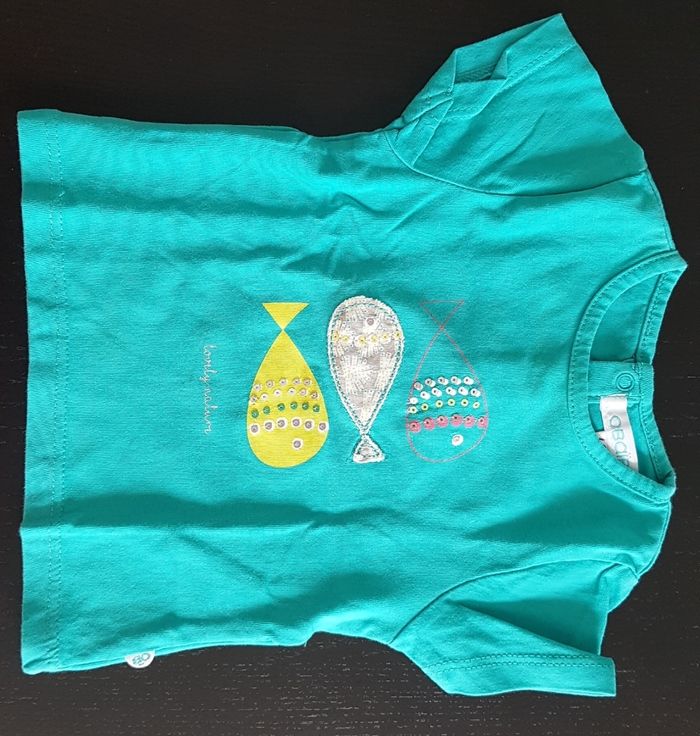 Ensemble short + tee shirt fille 3 mois - photo numéro 2