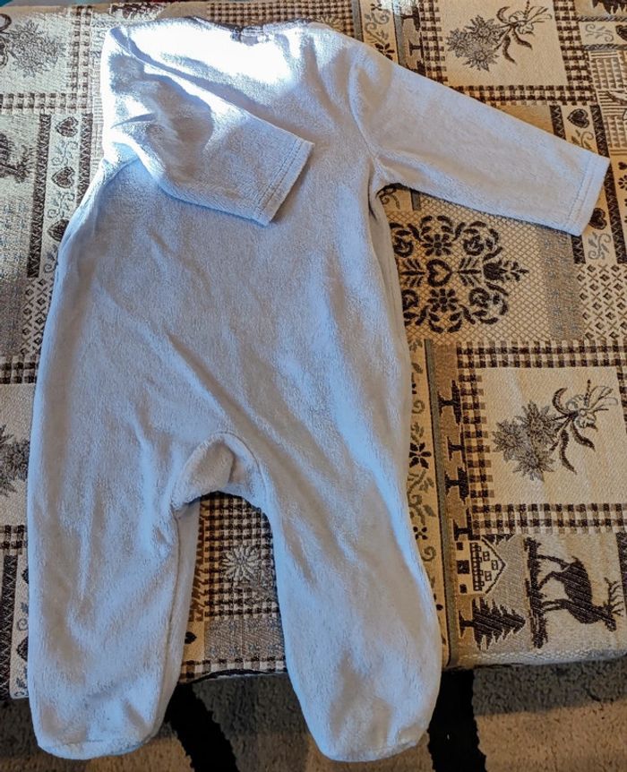 Grenouillère 🌜 velours 💤 6 mois 🧸 mots d'enfants 👶 - photo numéro 2